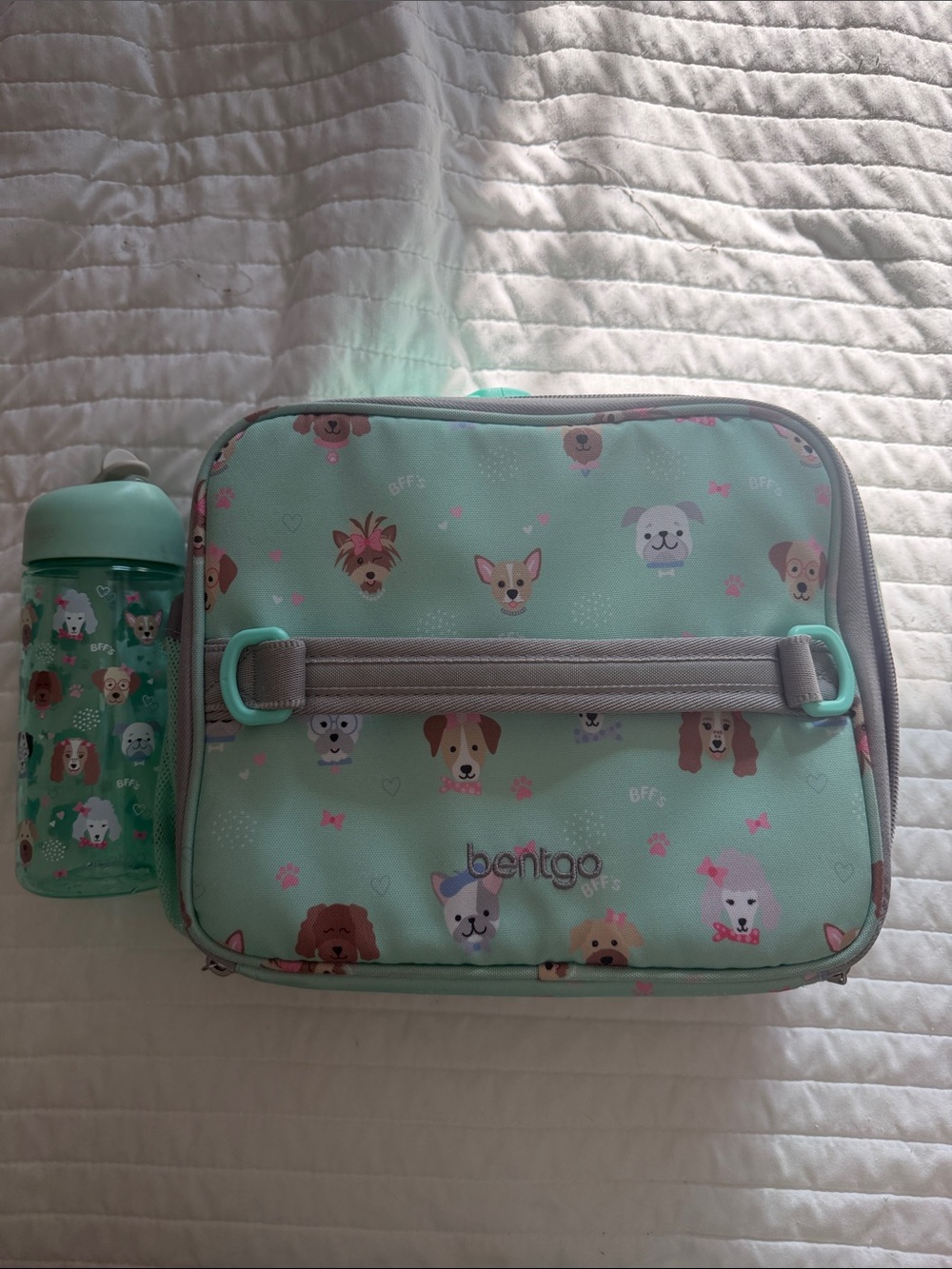 Bentgo Puppy Love lunchbox and water bottle